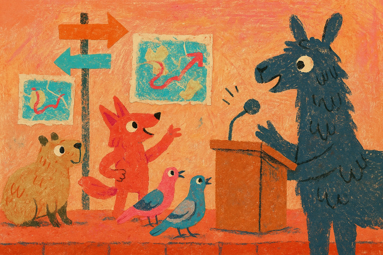 d/acc day Argentina 演講：維持現狀加速主義 - 豆泥 - Matters cover illustration (d/acc, matters, 維持現狀加速主義, imported)