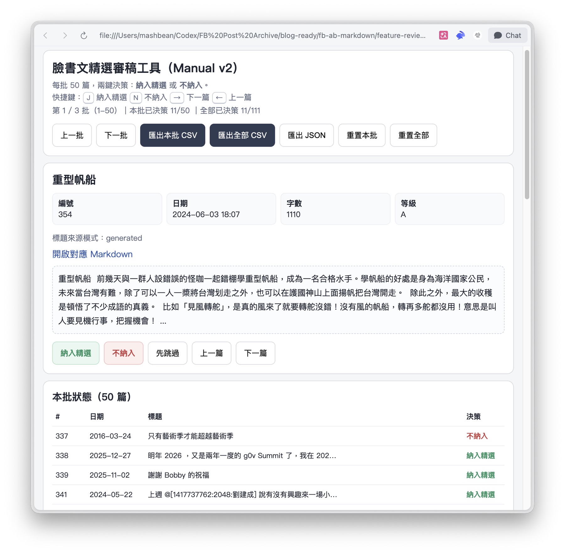 10,000 篇臉書文之後